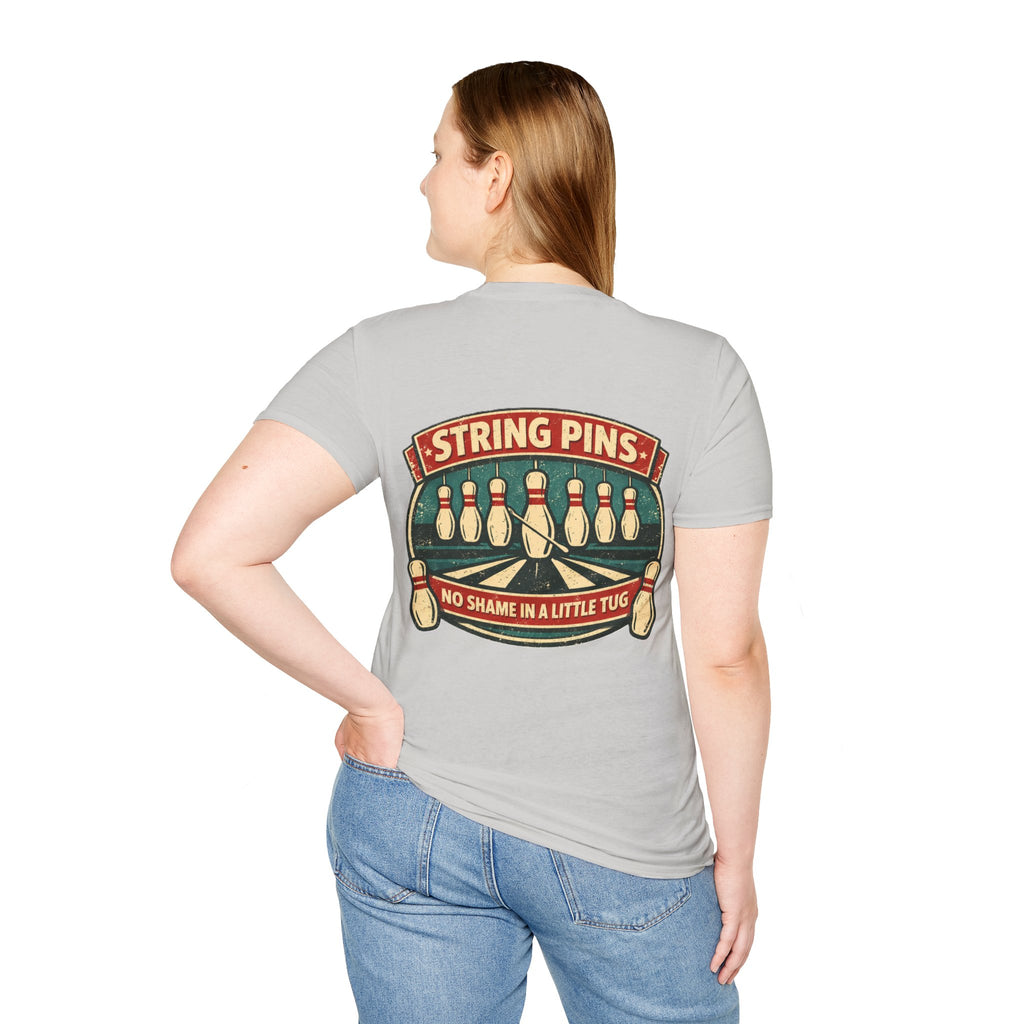 "String Pins Tug" Tee