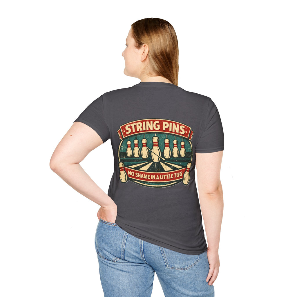 "String Pins Tug" Tee