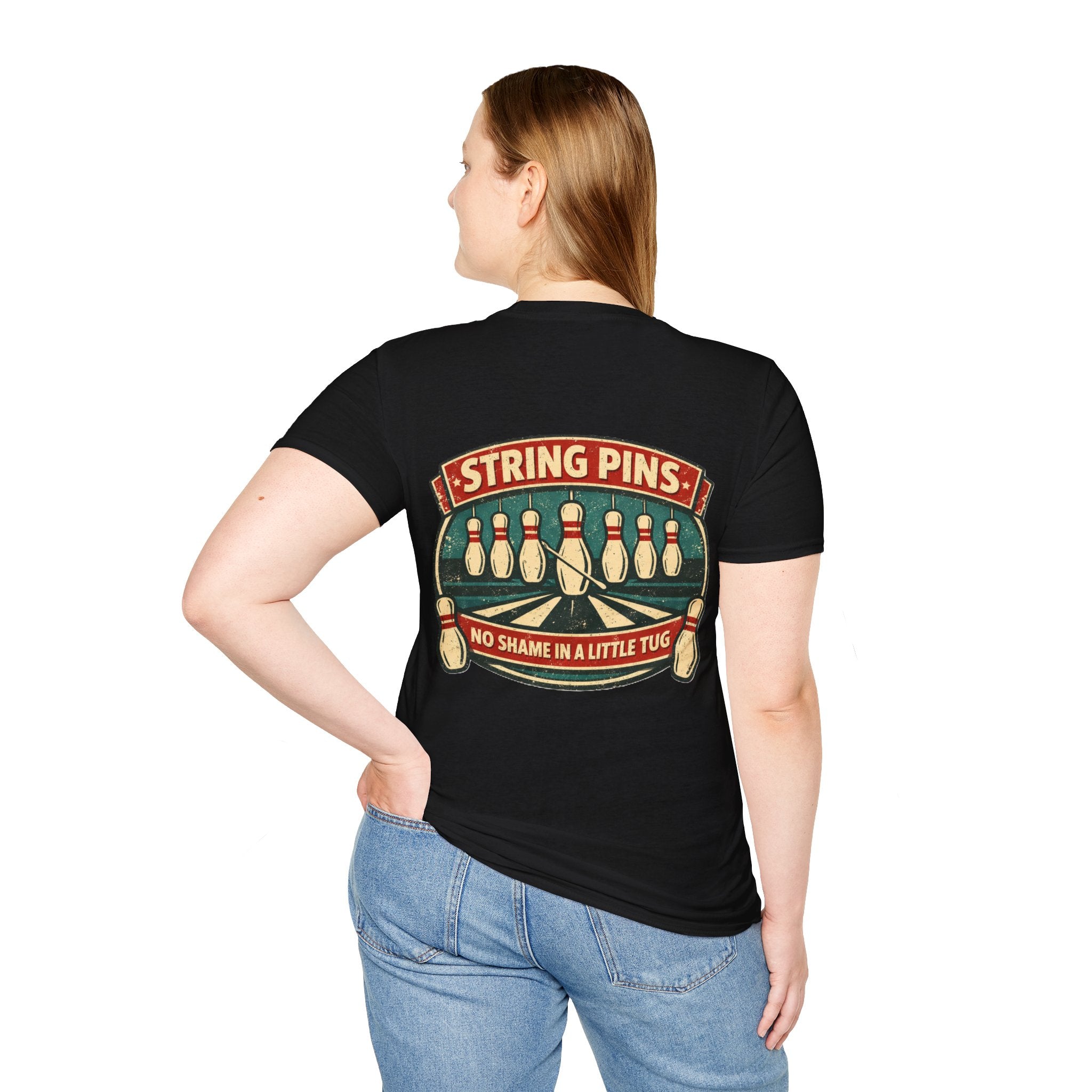 "String Pins Tug" Tee