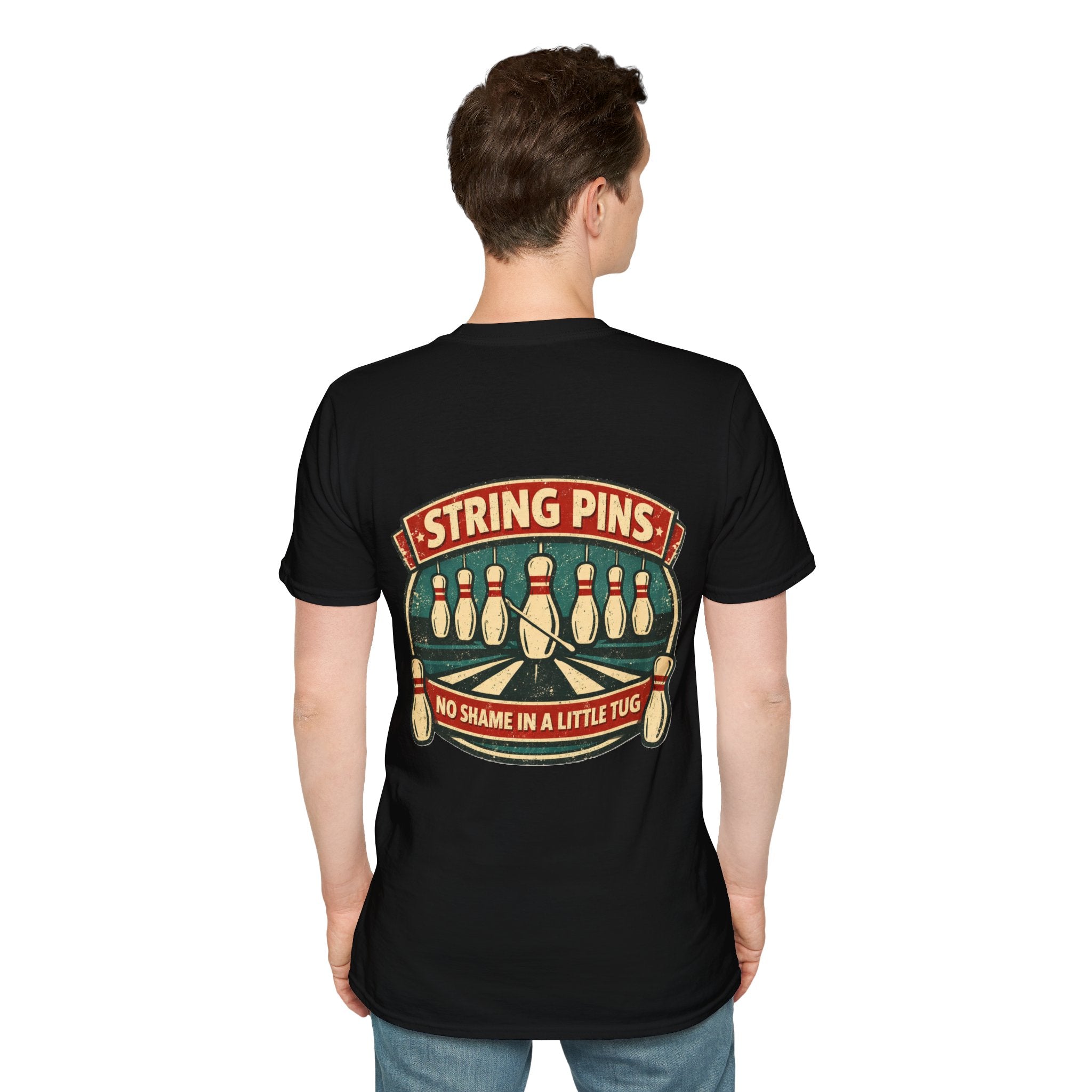 "String Pins Tug" Tee
