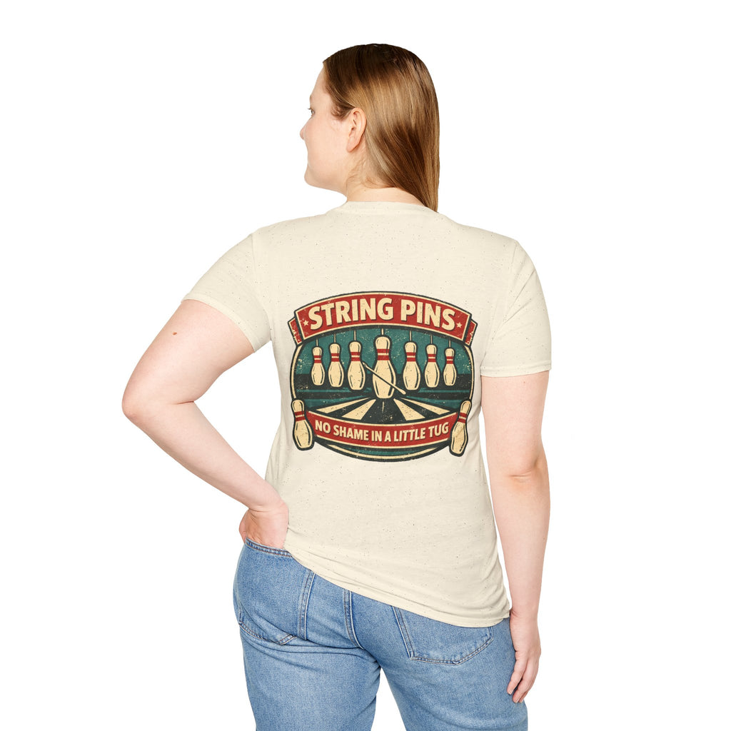 "String Pins Tug" Tee
