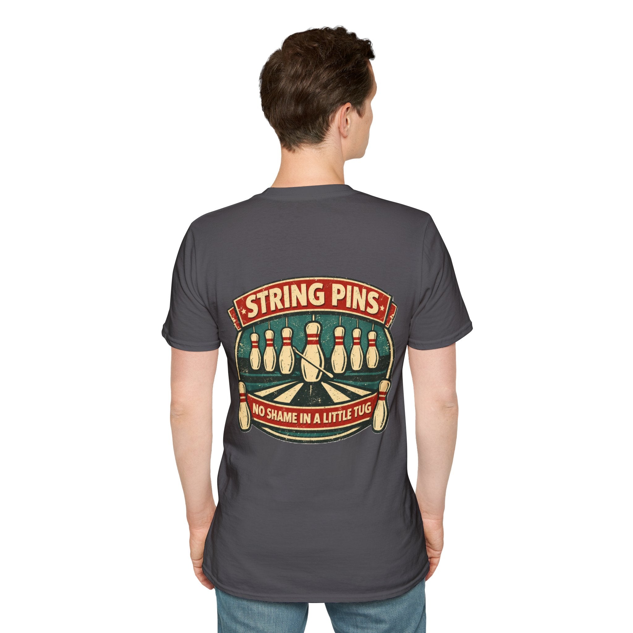 "String Pins Tug" Tee