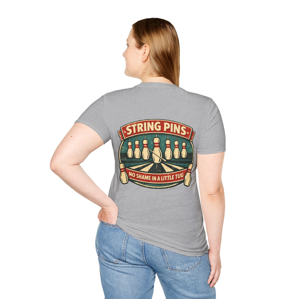 "String Pins Tug" Tee