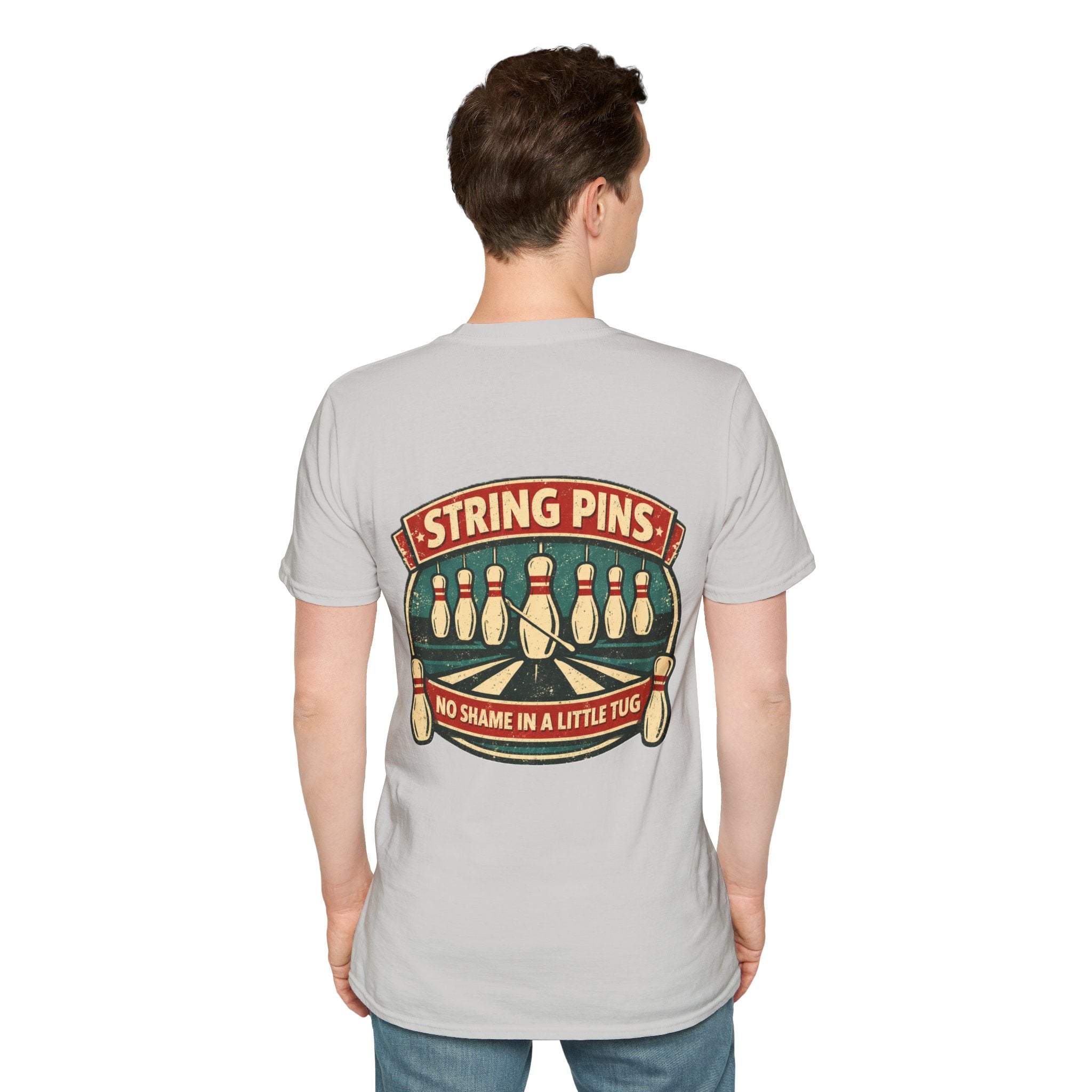 "String Pins Tug" Tee