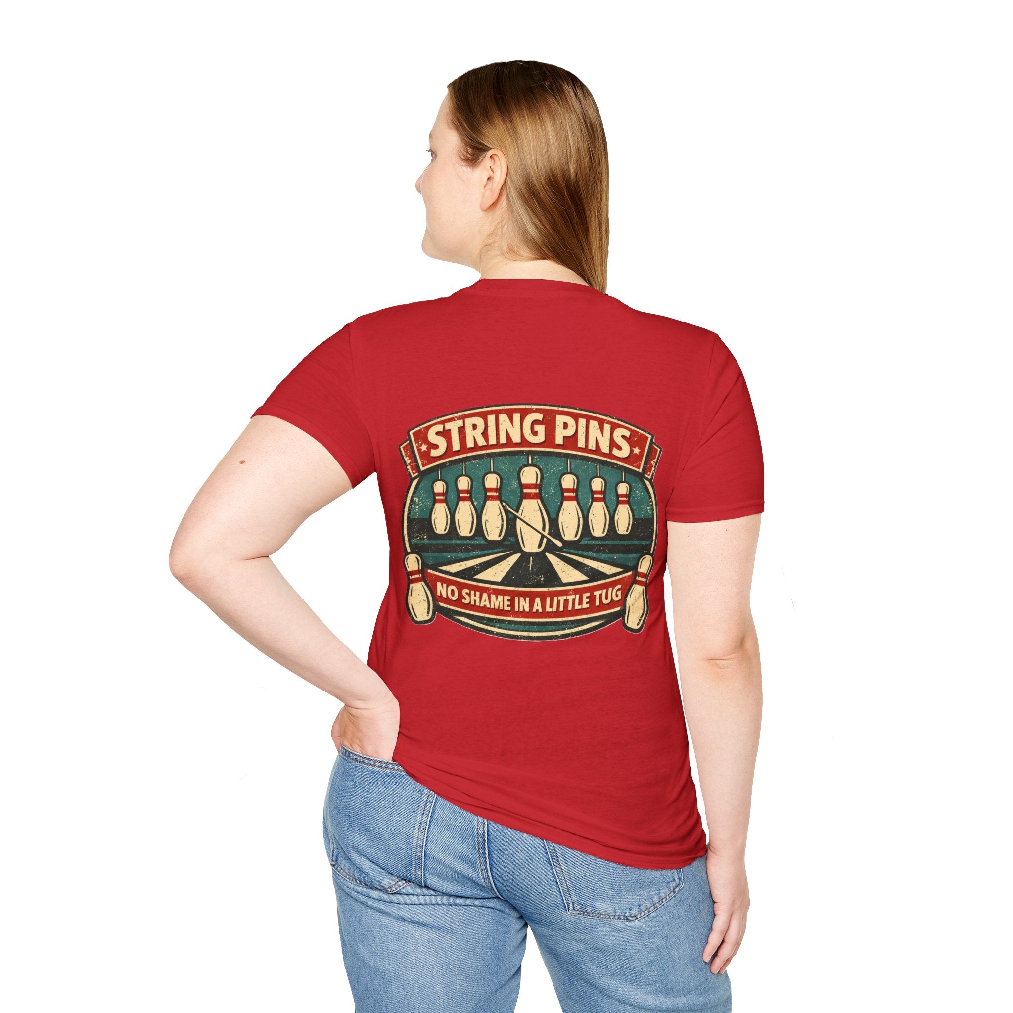 "String Pins Tug" Tee