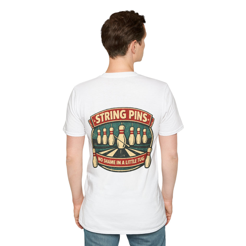 "String Pins Tug" Tee
