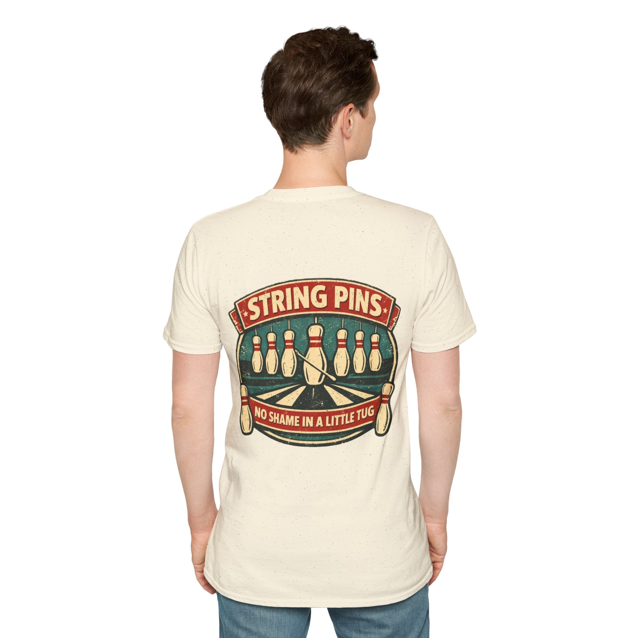 "String Pins Tug" Tee