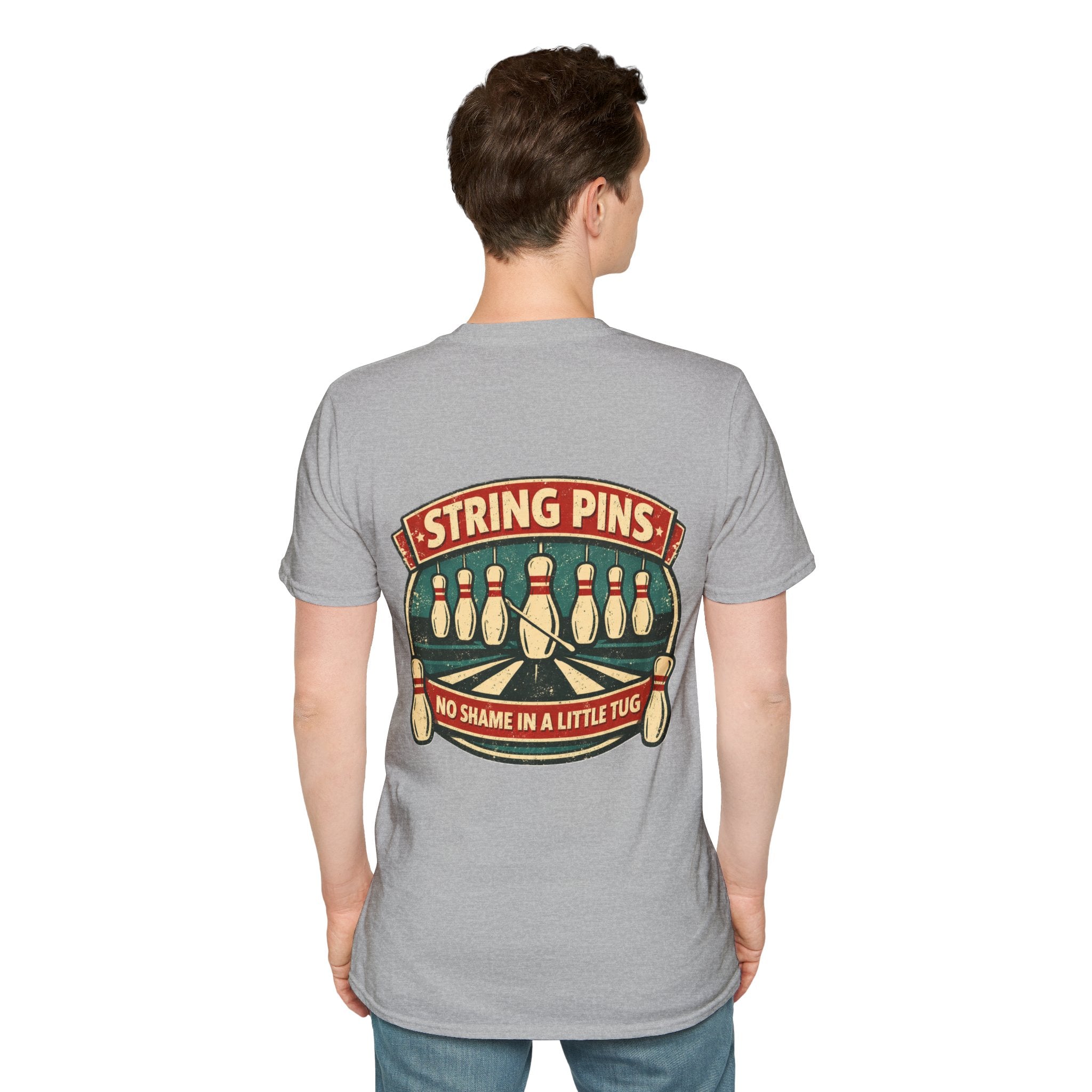 "String Pins Tug" Tee