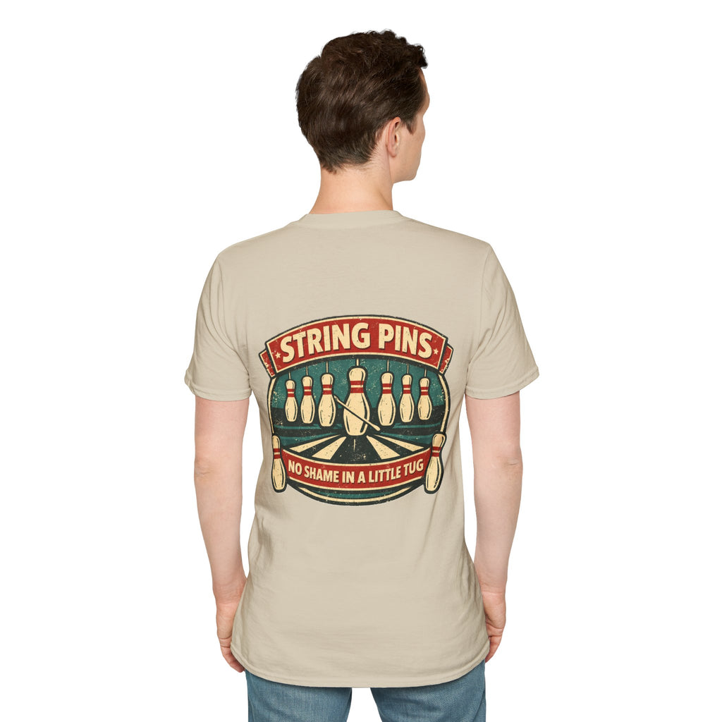"String Pins Tug" Tee