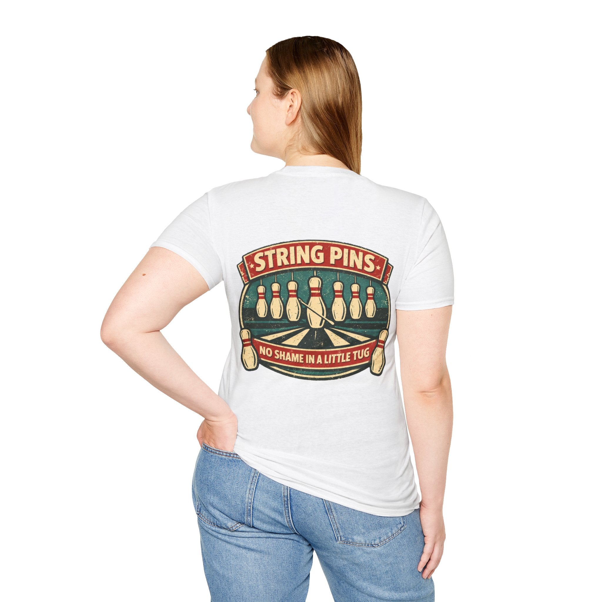 "String Pins Tug" Tee